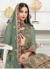 Net Embroidered Work Pant Style Pakistani Salwar Suit - 1