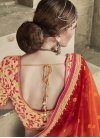 Faux Georgette Coral and Rose Pink Bandhej Print Work Contemporary Style Saree - 2