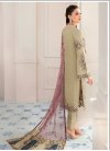 Embroidered Work Georgette Pant Style Pakistani Suit - 1