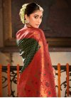 Woven Work Green and Red Trendy Classic Saree - 1