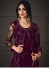 Embroidered Work Net Jacket Style Salwar Suit - 1