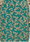 Titillating Priyanka Chopra Aqua Blue and Beige Faux Georgette Embroidered Work Pant Style Designer Salwar Kameez - 2