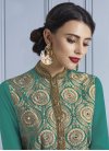 Superlative Embroidered Work Faux Georgette Pant Style Straight Suit For Festival - 1