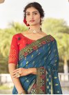 Woven Work Vichitra Silk Traditional Designer Saree - 1