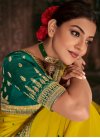 Kajal Aggarwal Embroidered Work Designer Contemporary Style Saree For Festival - 1
