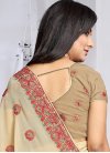 Pleasing Embroidered Work Faux Georgette Classic Saree For Ceremonial - 1
