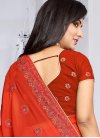 Marvelous Embroidered Work Faux Georgette Contemporary Style Saree - 1