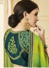 Staggering Aloe Veera Green and Bottle Green  Designer Contemporary Style Saree - 1