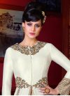 Distinctively Banglori Silk Gold and White Designer Kameez Style Lehenga Choli - 1