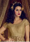 Banglori Silk Beige and Gold Embroidered Work Pant Style Classic Salwar Suit - 1