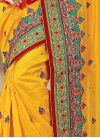 Peppy Embroidered Work Chanderi Silk Trendy Saree For Festival - 1
