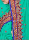 Blissful Embroidered Work Contemporary Style Saree - 1