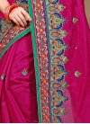Ravishing Embroidered Work Chanderi Silk Traditional Saree - 1
