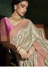 Kajal Aggarwal Grey and Hot Pink Designer Contemporary Style Saree - 1