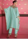 Embroidered Work  Pant Style Pakistani Salwar Suit - 1