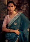 Embroidered Work Fancy Fabric Trendy Classic Saree For Ceremonial - 2
