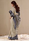 Woven Work Cotton Designer Contemporary Saree - 1