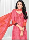 Orange and Pink Karisma Kapoor Cotton Satin Pant Style Pakistani Salwar Suit - 1