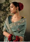 Embroidered Work Fancy Fabric Designer Contemporary Style Saree - 3