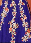 Customary Navy Blue and Orange Embroidered Work Trendy Designer Lehenga Choli - 2