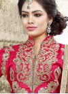 Imperial Bhagalpuri Silk Beige and Rose Pink Kameez Style Lehenga Choli - 2