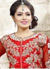 Cream and Red Kameez Style Lehenga For Party - 2