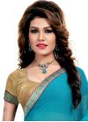 Customary Lace Work Faux Chiffon Contemporary Saree For Ceremonial - 1