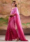 Silk Georgette Hot Pink and Rose Pink Designer Contemporary Style Saree - 3
