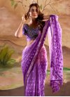 Pink and Purple Traditional Designer Saree - 1