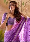 Pink and Purple Traditional Designer Saree - 2