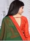 Sophisticated  Bottle Green and Red Contemporary Saree For Ceremonial - 2