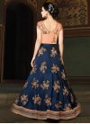Navy Blue and Peach Long Length Anarkali Salwar Suit For Party - 2