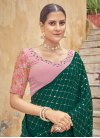 Chinon Sequins Work Contemporary Style Saree - 2