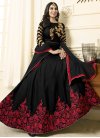 Embroidered Work Raw Silk Long Length Anarkali Suit - 1
