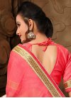 Off White and Rose Pink Contemporary Saree - 2