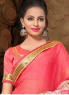 Off White and Rose Pink Contemporary Saree - 1