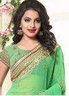 Luxurious  Bamberg Georgette Embroidered Work Trendy Saree - 2