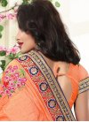 Fabulous Embroidered Work Silk Designer Contemporary Style Saree For Bridal - 1