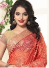 Wonderous  Embroidered Work Shimmer Georgette Traditional Saree - 2