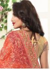 Wonderous  Embroidered Work Shimmer Georgette Traditional Saree - 1