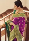 Fuchsia and Green Trendy Classic Saree For Party - 1