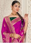 Bottle Green and Magenta Traditional Designer Saree For Ceremonial - 1