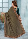 Embroidered Work Designer Contemporary Style Saree For Festival - 2