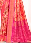 Orange and Rose Pink Traditional Designer Saree - 2