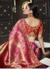 Red and Rose Pink Trendy Classic Saree For Bridal - 1