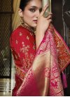 Red and Rose Pink Trendy Classic Saree For Bridal - 3