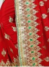 Tantalizing Faux Georgette Booti Work Classic Saree For Ceremonial - 1