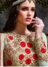 Attractive Embroidered Work Faux Georgette Long Length Anarkali Suit For Festival - 2