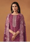 Georgette Embroidered Work Pant Style Classic Salwar Suit - 3