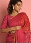 Hot Pink and Red Designer Contemporary Saree - 1